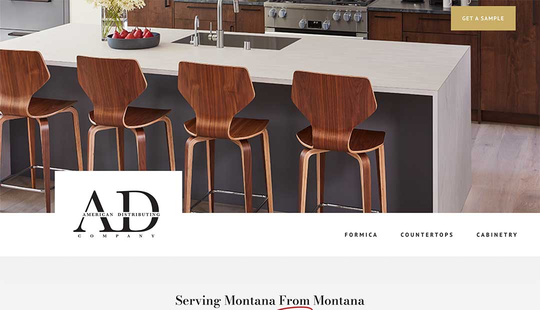 American Distributing Company • Custom site Design Salt + Sage 