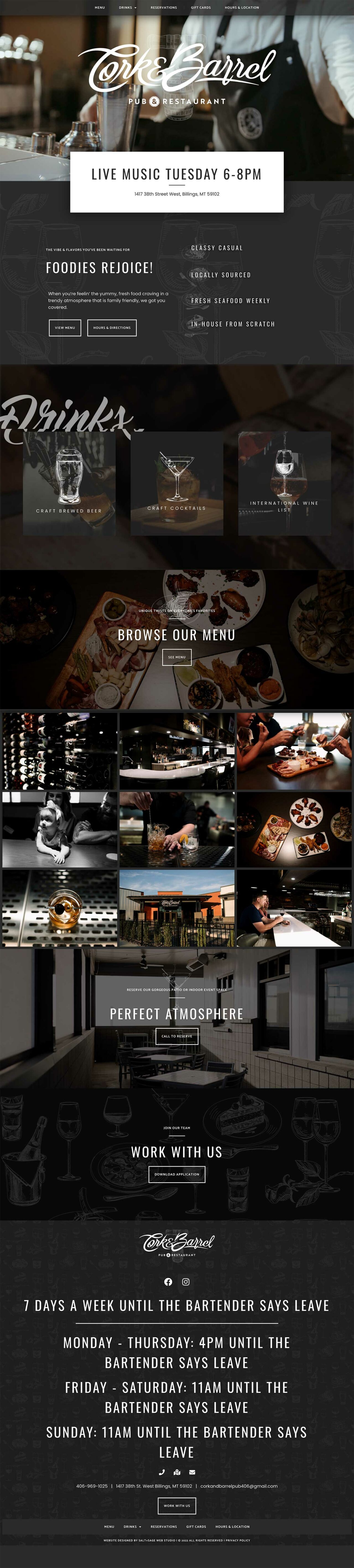 Cork and Barrel Custom Website Design Salt + Sage Web Studio