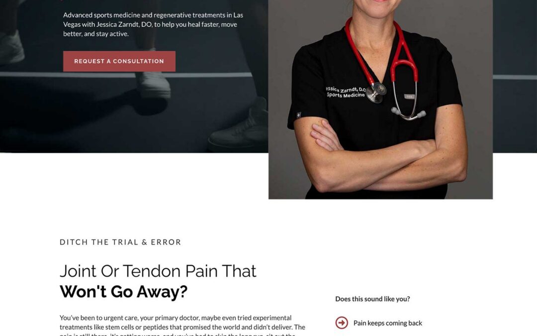 Sports Medicine Website Design